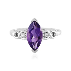 Sibirischer Amethyst-Silberring