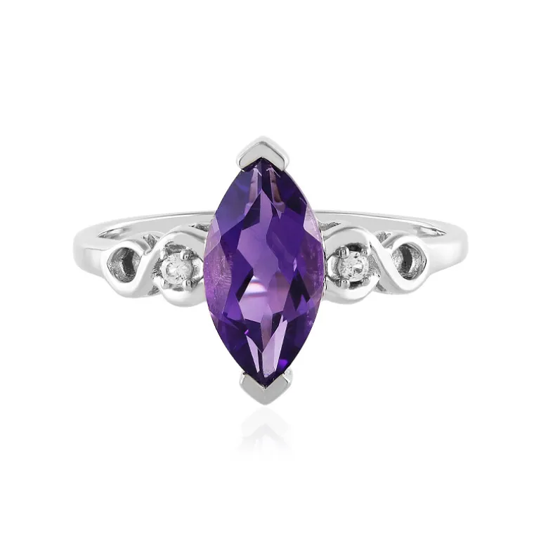 Sibirischer Amethyst-Silberring