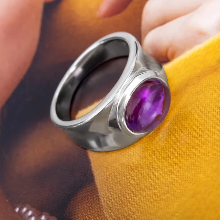 Sibirischer Amethyst-Silberring
