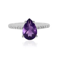 Sibirischer Amethyst-Silberring