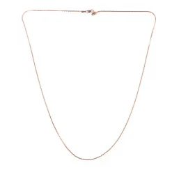 Silber-Boston-Kette - 4,54 g - 61 cm - rosévergoldet