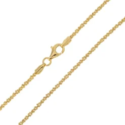 Silber-Criss-Cross-Kette - 7,5 g - 50 cm - vergoldet