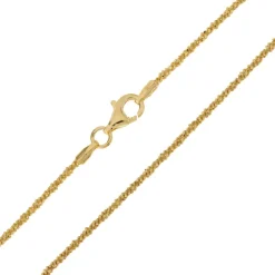 Silber-Criss-Cross-Kette - 5,3 g - 50 cm - vergoldet