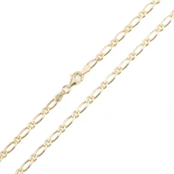 Silber-Figarokette - 5,53 g - 45 cm - vergoldet