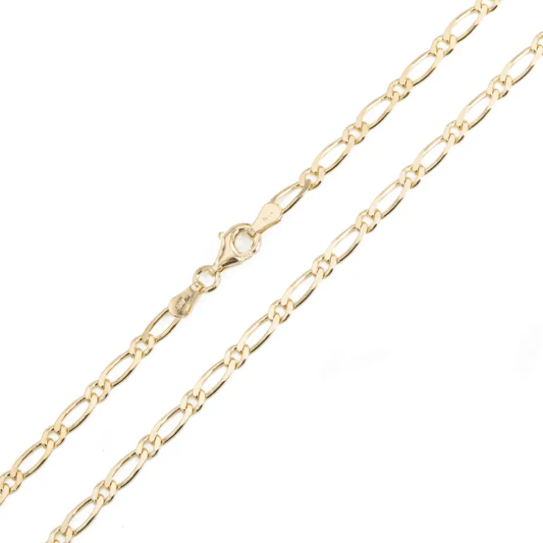 Silber-Figarokette - 5,53 g - 45 cm - vergoldet