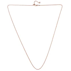 Silber-Kordelkette - 61 cm - 3 g - rosévergoldet