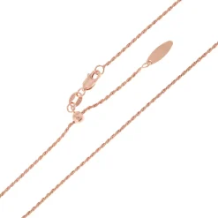 Silber-Kordelkette - 3,27 g - 60 cm (Länge verstellbar) - rosévergoldet