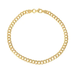 Silber-Panzerarmband - 3,6 g - 19 cm - vergoldet