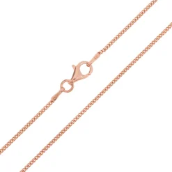 Silber-Panzerkette - 80 cm - 4,33 g - rosévergoldet