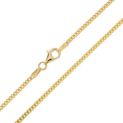 Silber-Panzerkette - 7,6 g - 50 cm - vergoldet