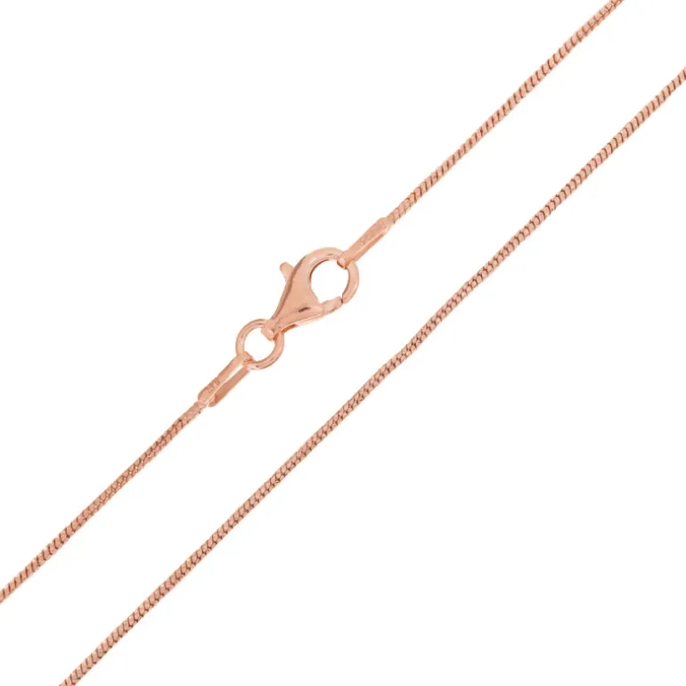 Silber-Schlangenkette - 42 cm - 2,75 g - rosévergoldet