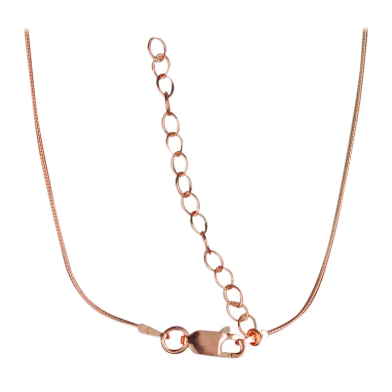 Silber-Schlangenkette - 40-45 cm - 3 g - rosévergoldet