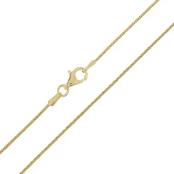 Silber-Zopfkette - 80 cm - 4,42 g - vergoldet