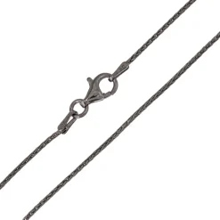 Silber-Zopfkette - 3,21 g - 42 cm - rutheniert