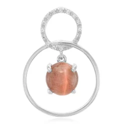 Skapolith-Katzenauge-Silberanhänger