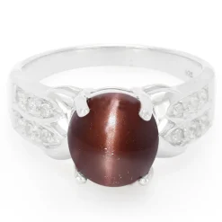 Skapolith-Katzenauge-Silberring