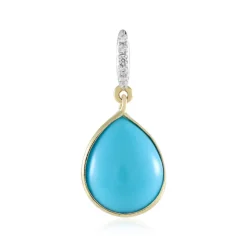 Sleeping Beauty-Türkis-Goldanhänger