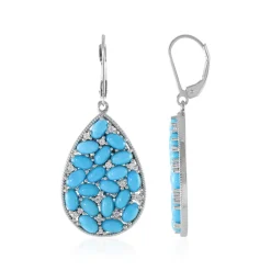 Sleeping Beauty-Türkis-Silberohrringe (Faszination Türkis)