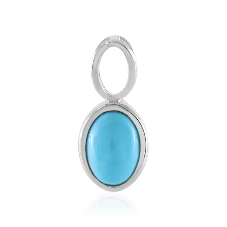 Sleeping Beauty-Türkis-Silberanhänger