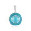 Sleeping Beauty-Türkis-Silberanhänger