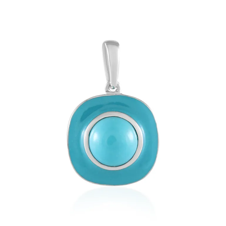 Sleeping Beauty-Türkis-Silberanhänger