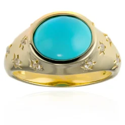 Sleeping Beauty-Türkis-Silberring