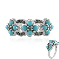 Sleeping Beauty-Türkis-Silberring