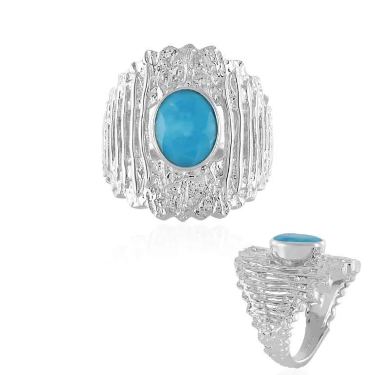 Sleeping Beauty-Türkis-Silberring (de Melo)