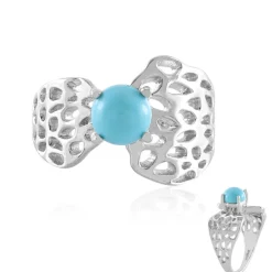 Sleeping Beauty-Türkis-Silberring