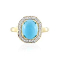 Sleeping Beauty-Türkis-Silberring