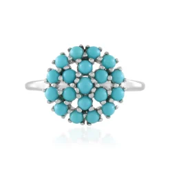 Sleeping Beauty-Türkis-Silberring