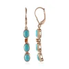 Sleeping Beauty-Türkis-Silberohrringe (KM by Juwelo)