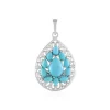 Sleeping Beauty-Türkis-Silberanhänger