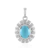 Sleeping Beauty-Türkis-Silberanhänger