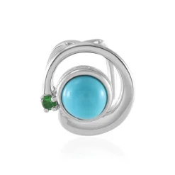 Sleeping Beauty-Türkis-Silberanhänger