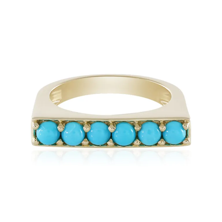 Sleeping Beauty-Türkis-Silberring