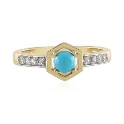 Sleeping Beauty-Türkis-Silberring