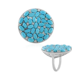 Sleeping Beauty-Türkis-Silberring (Faszination Türkis)