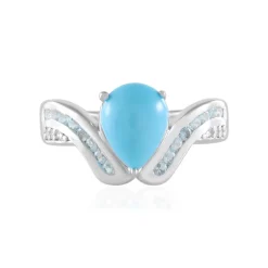 Sleeping Beauty-Türkis-Silberring