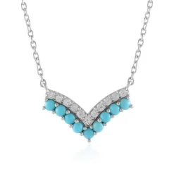 Sleeping Beauty-Türkis-Silbercollier