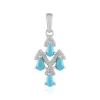 Sleeping Beauty-Türkis-Silberanhänger