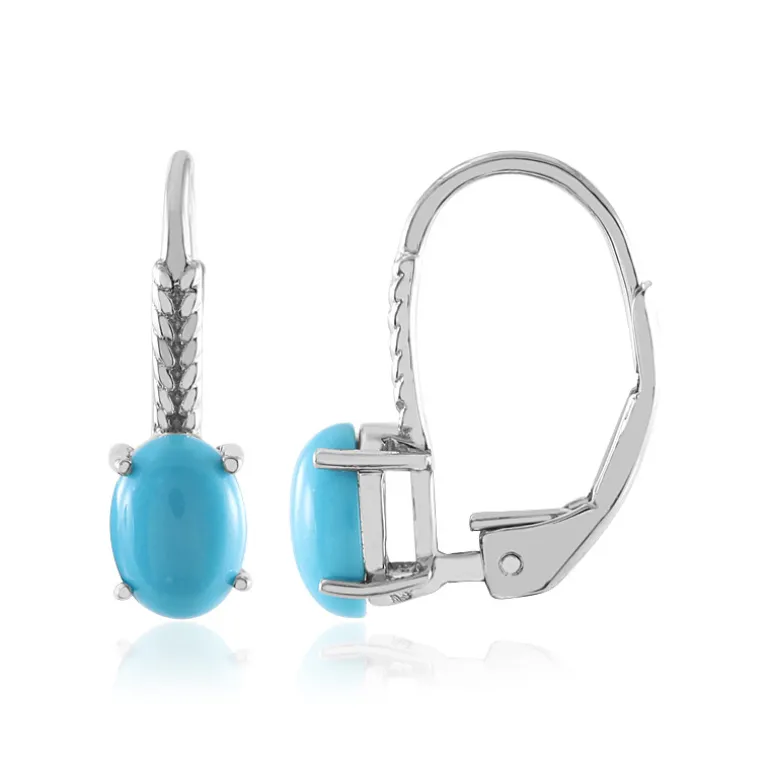 Sleeping Beauty-Türkis-Silberohrringe (Faszination Türkis)