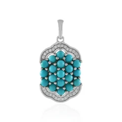 Sleeping Beauty-Türkis-Silberanhänger