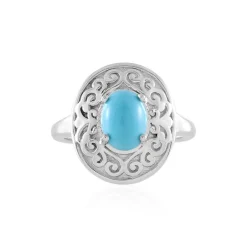 Sleeping Beauty-Türkis-Silberring