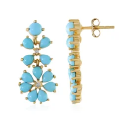 Sleeping Beauty-Türkis-Silberohrringe (Faszination Türkis)