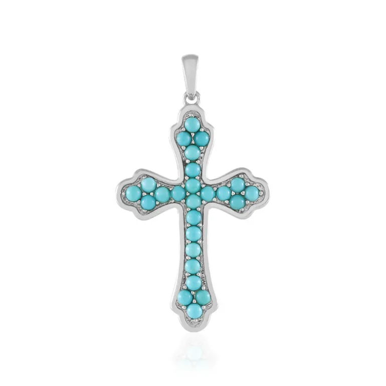 Sleeping Beauty-Türkis-Silberanhänger