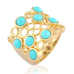 Sleeping Beauty-Türkis-Silberring (de Melo)