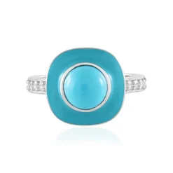 Sleeping Beauty-Türkis-Silberring
