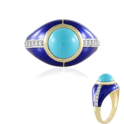 Sleeping Beauty-Türkis-Silberring