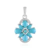 Sleeping Beauty-Türkis-Silberanhänger